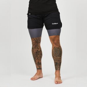 GymBeam Muške kratke hlače 2in1 Black Grey