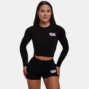 BeastPink Majica Long Sleeve Croptop Black