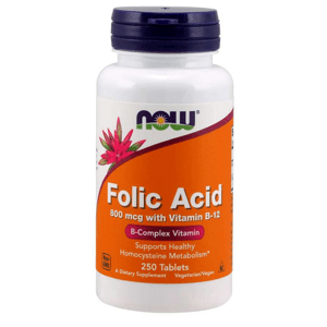 NOW Foods Folna kiselina 800 mcg s vitaminom B-12