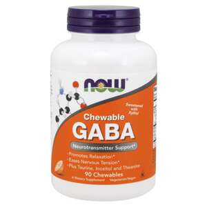 NOW Foods GABA tablete za žvakanje s okusom naranče