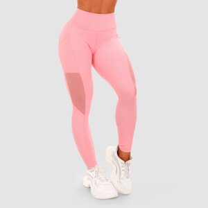GymBeam Ženske tajice Mesh Panel Pink