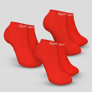 GymBeam Ankle Socks 3Pack Hot Red