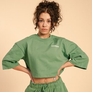 BeastPink Women‘s Serenity Cropped T-shirt Olivine