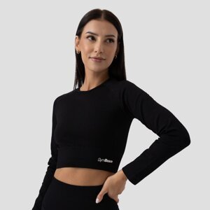 GymBeam Women‘s FLO Ribbed CropTop Black