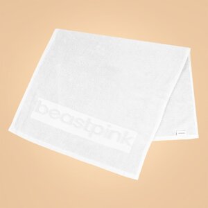 BeastPink Mini Fitness Towel White