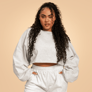 BeastPink Women‘s Bliss Cropped Sweatshirt Grey