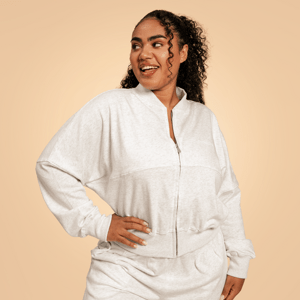 BeastPink Women‘s Bliss Zip-Up Sweatshirt Grey