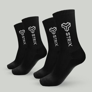 STRIX Essential Crew Socks 2Pack Black