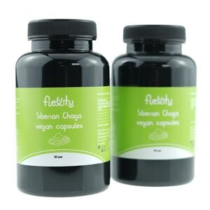 Flexity sibirska čaga 60 kom veganskih kapsula (300mg/kapsula) - set 2x