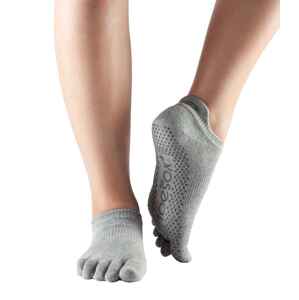 ToeSox Fulltoe Low Rise neklizajuće čarape Heather Grey Veličina: S 36-38