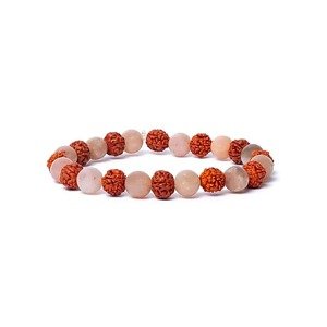 Ručna narukvica Flexity Rudraksha Vrsta: Peach moonstone