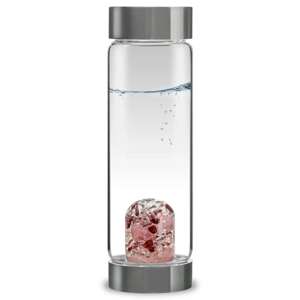 Phoenix Import Vita Juwel Via Gem Watter Bottle staklena boca s poludragim kamenom 500 ml Vrsta: Love - Ružičasti kristal