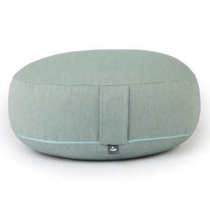 Bodhi Yoga Bodhi BIG RONDO široki jastuk za meditaciju CLASSIC Dobby 38,5 x 18,5 cm spelta ispuna Boja: zelena (petrolej)