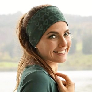 Sat Nam Satnam Spirit of OM traka za glavu za yoga smaragd