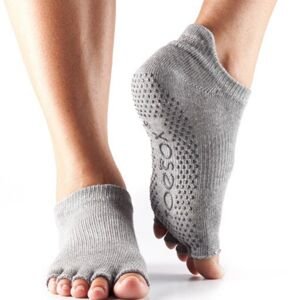 Toesox Halftoe Low rise Grip neklizajuće čarape (Heather Grey) Veličina: L 43-45