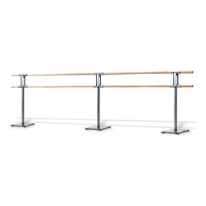 Dinamica Ballet - Dvostruka prijenosna baletna šipka PINA Dužina: 4 m - wheels, Vrsta: 3 supports