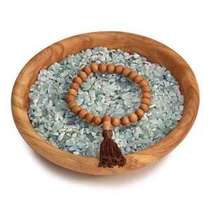 Bodhi Yoga Bodhi Mala narukvica s mirisom sandalovine sa smeđom resicom
