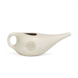 Bodhi Yoga Bodhi Neti Pot Mandala posuda za ispiranje nosa 250ml. - nosni tuš Boja: bijela