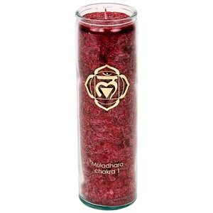 Phoenix Import Yogi Yogini čakra svijeća s mirisom 1 kom - 100 sati gorenja Boja: 1. čakra - crvena