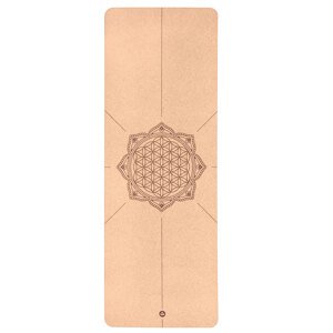 Bodhi Yoga Bodhi PHOENIX prostirka za jogu od plute FLOWER OF LIFE 185 x 66 cm x 4 mm