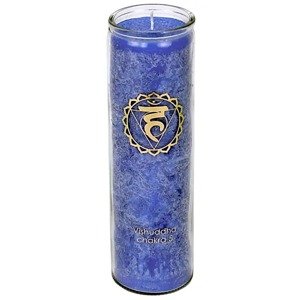 Phoenix Import Yogi Yogini čakra svijeća s mirisom 1 kom - 100 sati gorenja Boja: 5. čakra - plava