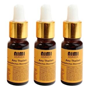 Nimi Ayurveda Anu Thailam Ajurvedsko ulje za tehnike čišćenja nosa set od 3 x 10 ml.