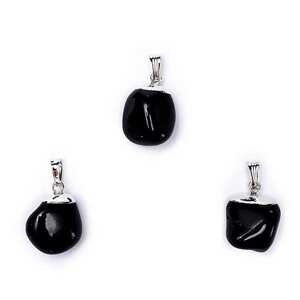 Phoenix Import Phoenix Oniks privjesak crni oniks 2,5 - 3,5 cm Promjer: 1,5 - 2 cm