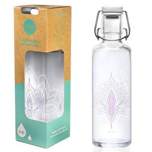 Phoenix Import Soulbottle staklena boca sa simbolom Cvijet života / lotos 600 ml Vrsta: Just Breathe