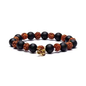 Ručna narukvica Flexity Rudraksha Vrsta: Lava rock OHM
