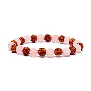 Ručna narukvica Flexity Rudraksha Vrsta: Rose Quartz