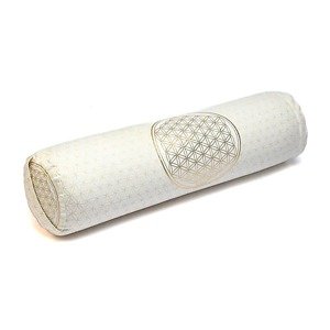 Phoenix Import Yogi & Yogini Bolster valjak za jogu sa simbolom ECO heljda 100% organski pamuk 60 x 16 cm Boja: bijela