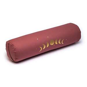 Phoenix Import Yogi & Yogini Bolster valjak za jogu sa simbolom ECO heljda 100% organski pamuk 60 x 16 cm Boja: ružičasta