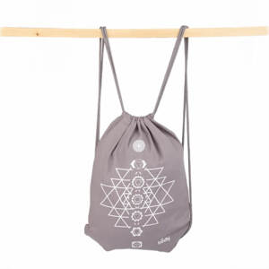 Bodhi Yoga Bodhi pamučna vrećica s printom 45 x 35 cm Boja: siva