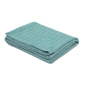 Bodhi Yoga Nidra pamučni pokrivač za jogu 150 x 200 cm Boja: zeleno-plava