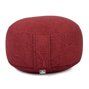 Bodhi Yoga Bodhi Maharaja Rondo - Jastuk za meditaciju 32 x 20 cm Boja: Dark Red, Punjenje: pir