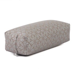 Bodhi Yoga Bodhi Salamba Maharaja jastuk za jogu, 64 x 25 x 17 cm - piramidalni Boja: Raja / taupe & silver