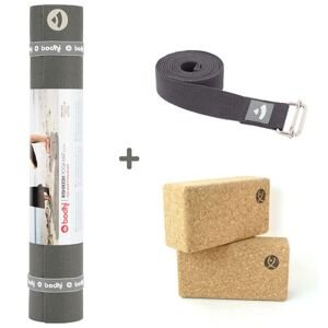 Bodhi Yoga Bodhi Rishikesh Premium set za početnike sivo-smeđa 183 x 60 cm 4,5 mm