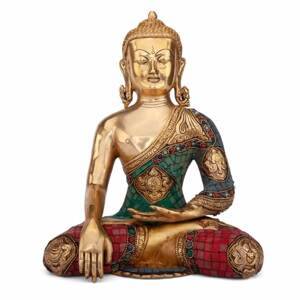 Bodhi Yoga Bodhi Buddha statua od mesinga 30 cm