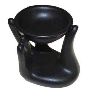 Ancient Wisdom Keramička aroma lampa Helping Hand 12 cm Boja: crna