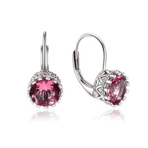 Tachyon Technologies Tachyon Flower Earrings srebrne naušnice 7 mm Boja: ružičasta