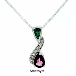 Tachyon Technologies Privjesak Tachyon Symphony privjesak s kamenom Sterling Silver srebro AG925 20 x 7 mm Boja: tamni ametist