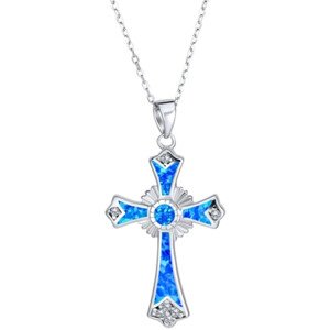 Tachyon Technologies Srebrni privjesak od tahion opala Boja: Cross with Sunrays