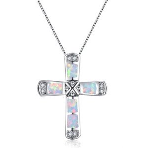 Tachyon Technologies Srebrni privjesak od tahion opala Boja: White Cross