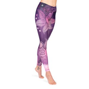Niyama tajice Tajice Bodhi Niyama Purple Blossom za jogu i fitnes Veličina: S
