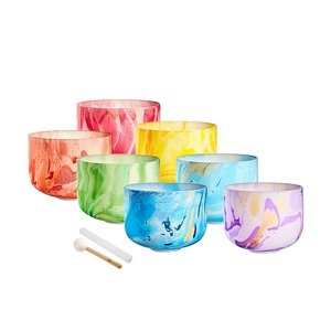 MEINL Sonic Energy Marble Set kristalnih zdjelica u boji prema tonovima čakri 7 kom, 432 Hz Vrsta: MEINL Sonic Energy 7-dielny set mramorových krištá…