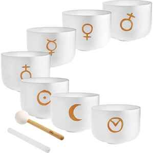 MEINL Sonic Energy Planetary Chakra Set kristalnih posuda prema tonovima čakri 7 kom.