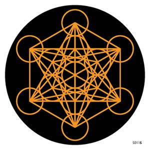Slnečná mandala Solarna naljepnica Mandala  Metatronova kocka - Sunčev pečat Promjer: 12 cm