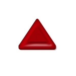 Tachyon Technologies Tahion staklena ćelija trokut 32 mm Boja: crvena