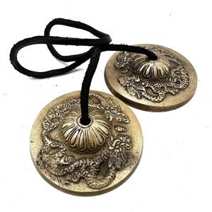 Ancient Wisdom AWG tibetanske ručne činele Tingsha za meditaciju Vrsta: Tibetský drak 7,4 cm