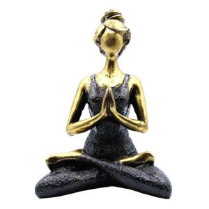 Ancient Wisdom AWG Yoga Lady figurica Namasté - bronca - crna 24 cm